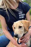 EASILY DISTRACTED BY DOGS navy t-shirt